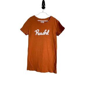 Ruehl Top Worn M Orange Y2K Preppy Fitted Indie Sleaze Americana College Retro